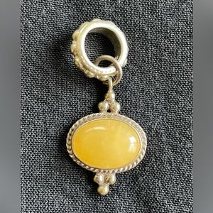 J. Marco Yellow Jasper 925 Sterling Silver Pendant